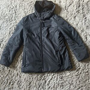 PRADA Black Nylon Puffer Jacket coat with Hood sz M